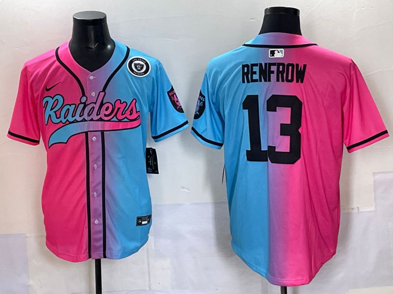 Men 2025 Oakland Raiders #13 Renfrow Blue pink Nike Limited NFL Jersey 008->oakland raiders->NFL Jersey